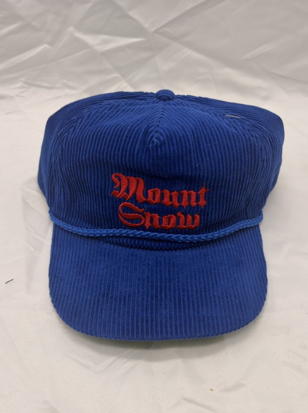 J.Crew Mount Snow Oarsman Corduroy Baseball Cap Blue Men Hat
